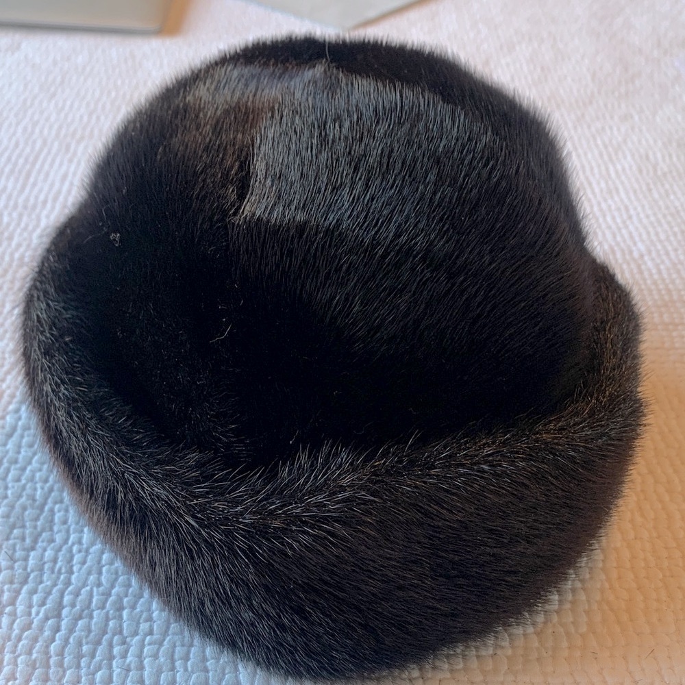 Vintage Black Mink Fur Child’s Hat